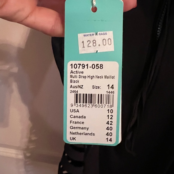 Seafolly multi strap high neck swimsuit - Picture 5 of 9